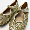 MANNELA DE JUAN GOLD GLITTER PUMPS 12